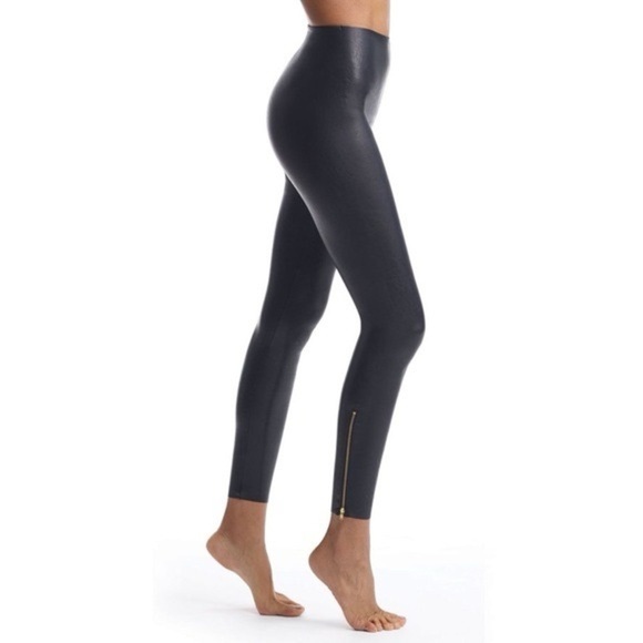 Commando Perfect Control Faux Leather Zip Leggings Size Medium NWT Black Control - Picture 3 of 15
